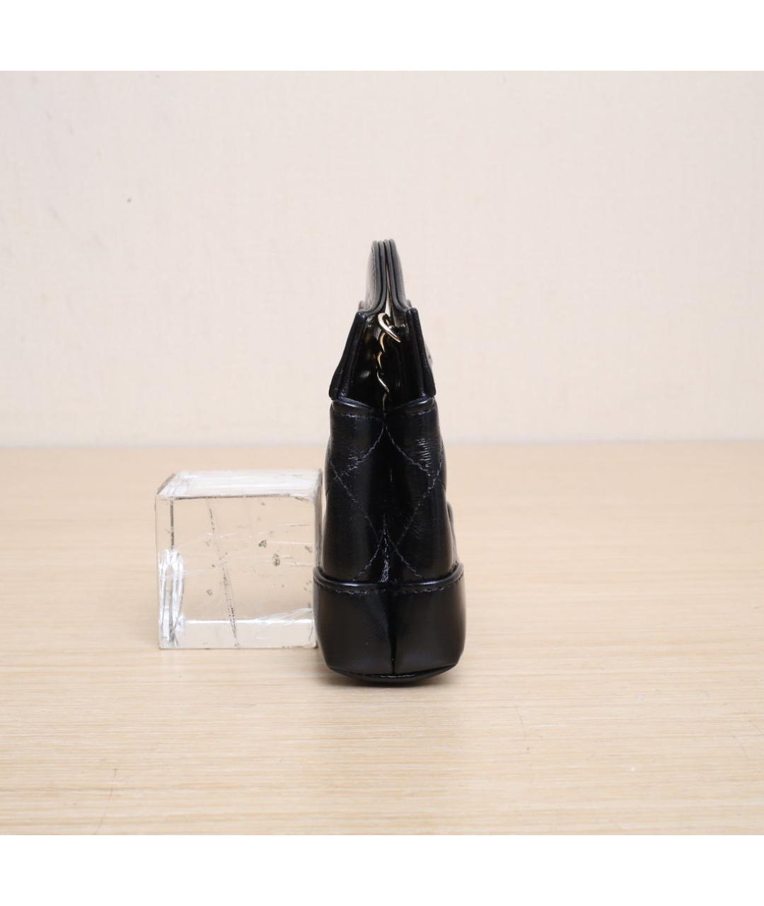 CHANEL Черная кожаная сумка через плечо, фото 5