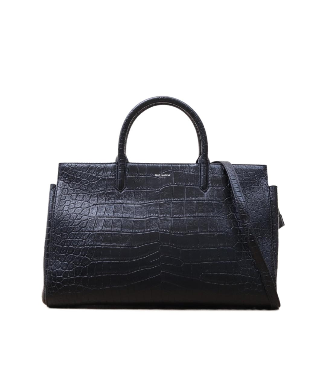 SAINT LAURENT Черная кожаная сумка через плечо, фото 1