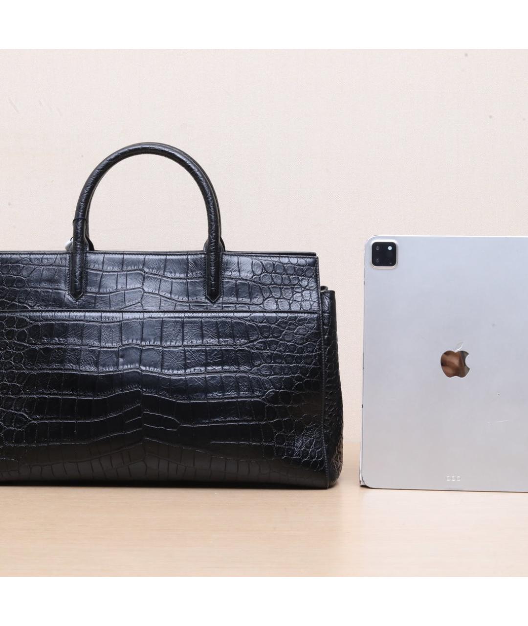 SAINT LAURENT Черная кожаная сумка через плечо, фото 7