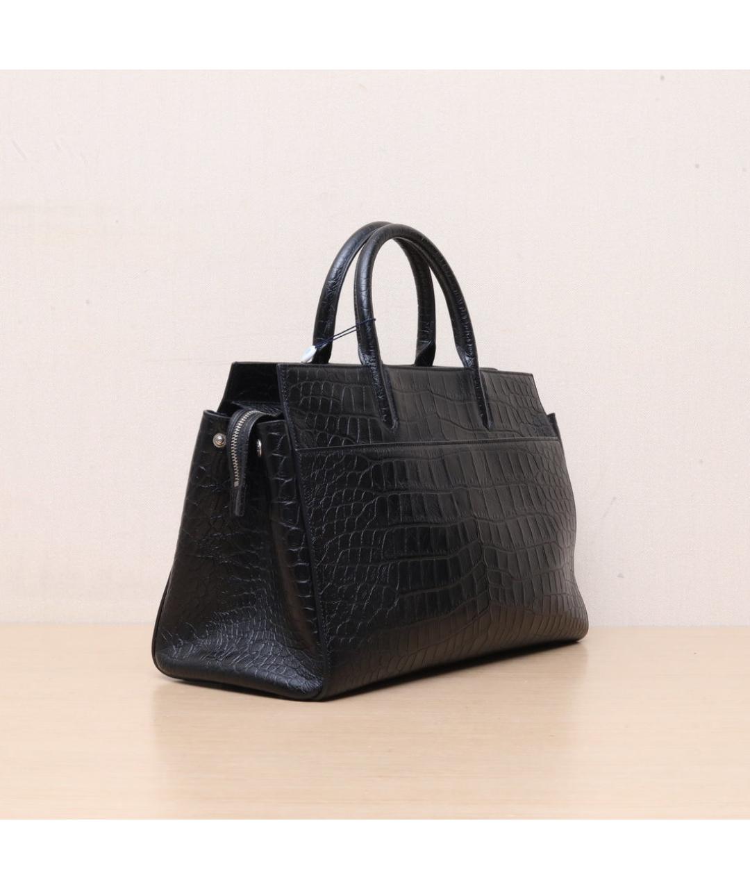 SAINT LAURENT Черная кожаная сумка через плечо, фото 6