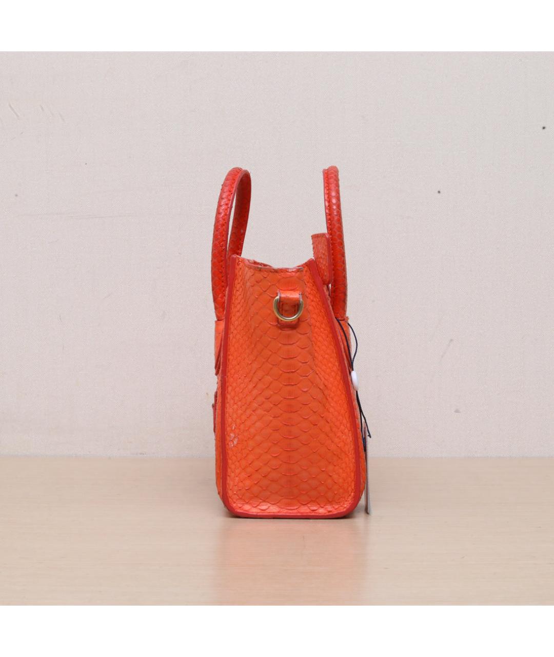 CELINE Оранжевая кожаная сумка через плечо, фото 5
