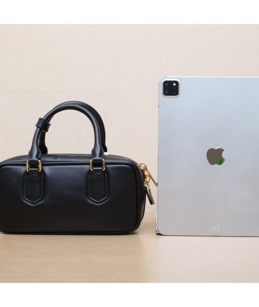 MIU MIU Черная кожаная сумка через плечо, фото 7