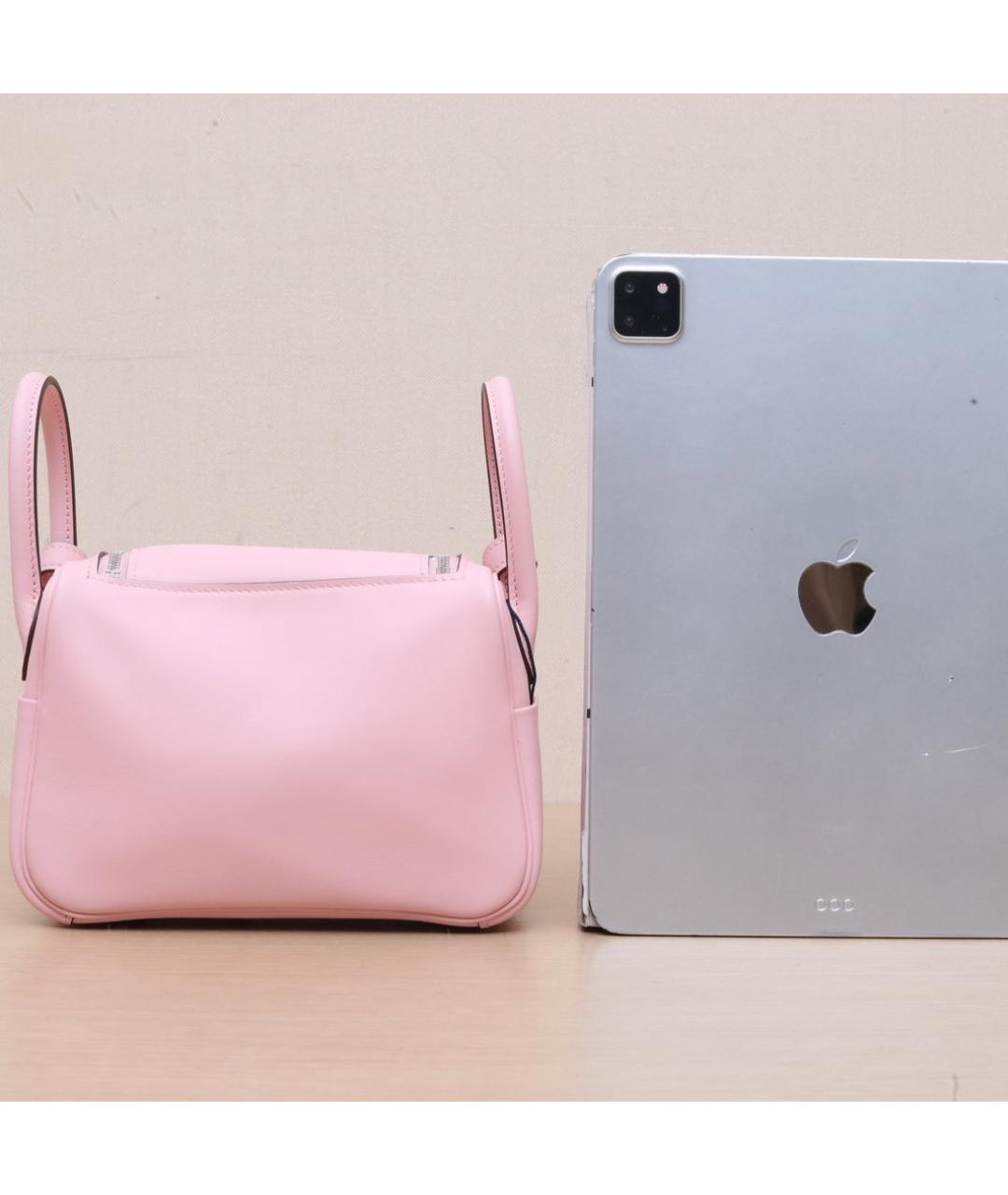 HERMES Розовая кожаная сумка через плечо, фото 7