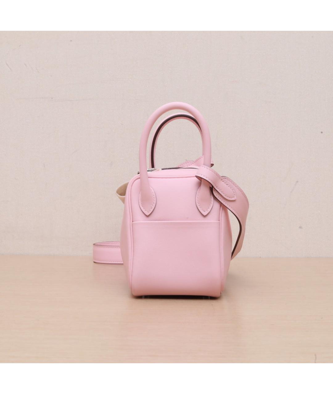 HERMES Розовая кожаная сумка через плечо, фото 5