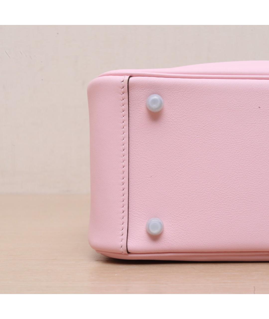 HERMES Розовая кожаная сумка через плечо, фото 9