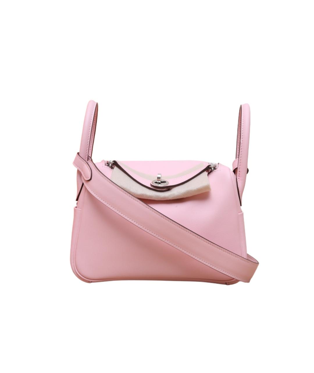 HERMES Розовая кожаная сумка через плечо, фото 1