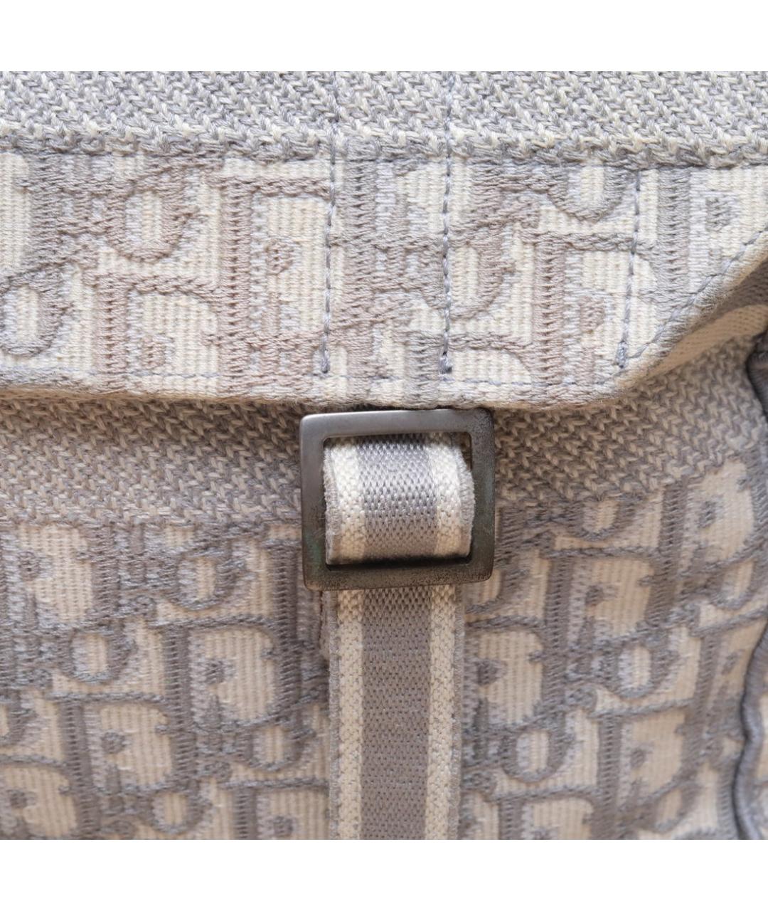 CHRISTIAN DIOR Серая тканевая сумка через плечо, фото 8