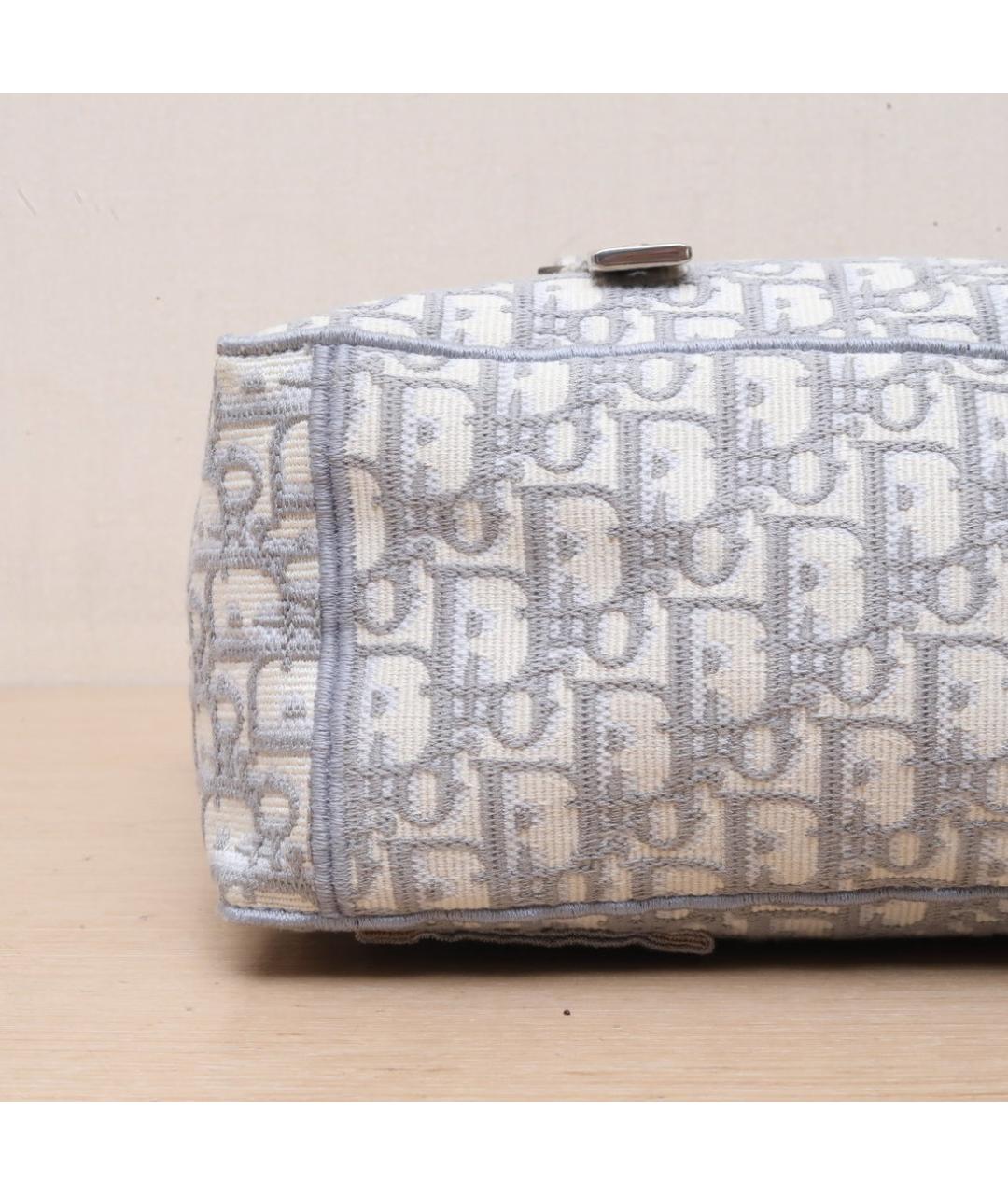 CHRISTIAN DIOR Серая тканевая сумка через плечо, фото 9