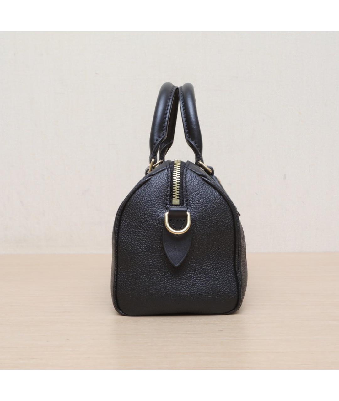 LOUIS VUITTON Черная кожаная сумка через плечо, фото 5