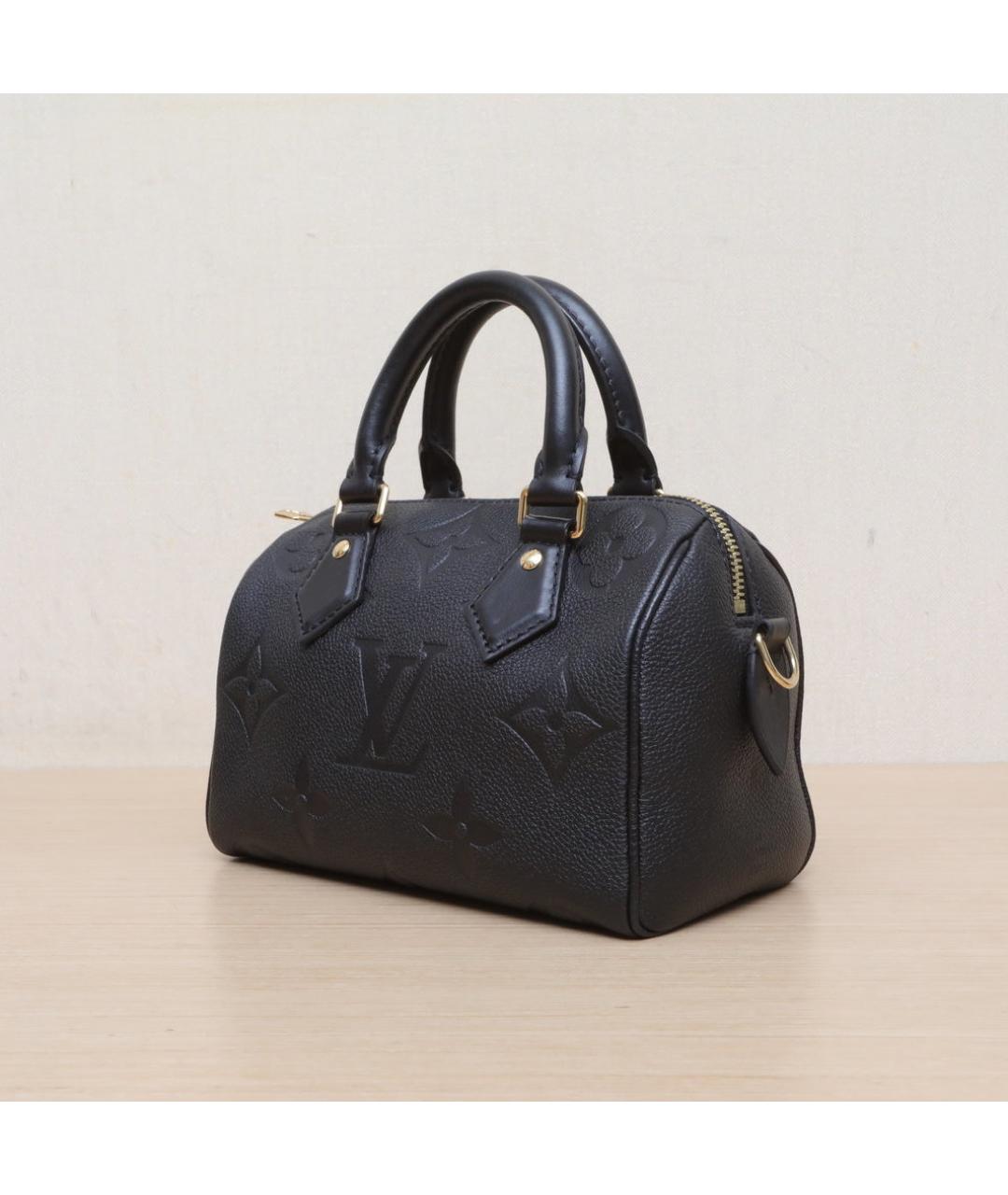 LOUIS VUITTON Черная кожаная сумка через плечо, фото 4