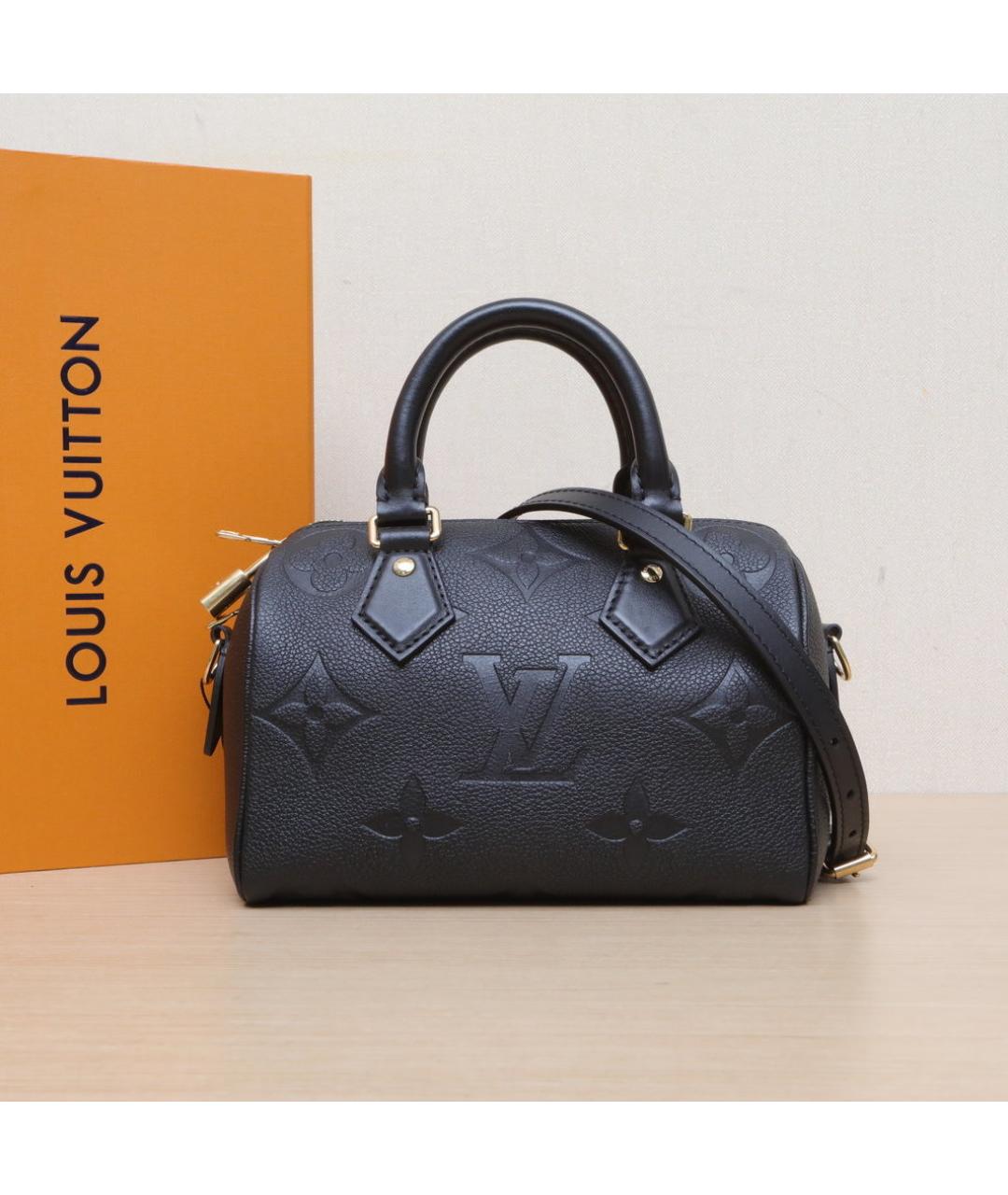 LOUIS VUITTON Черная кожаная сумка через плечо, фото 2