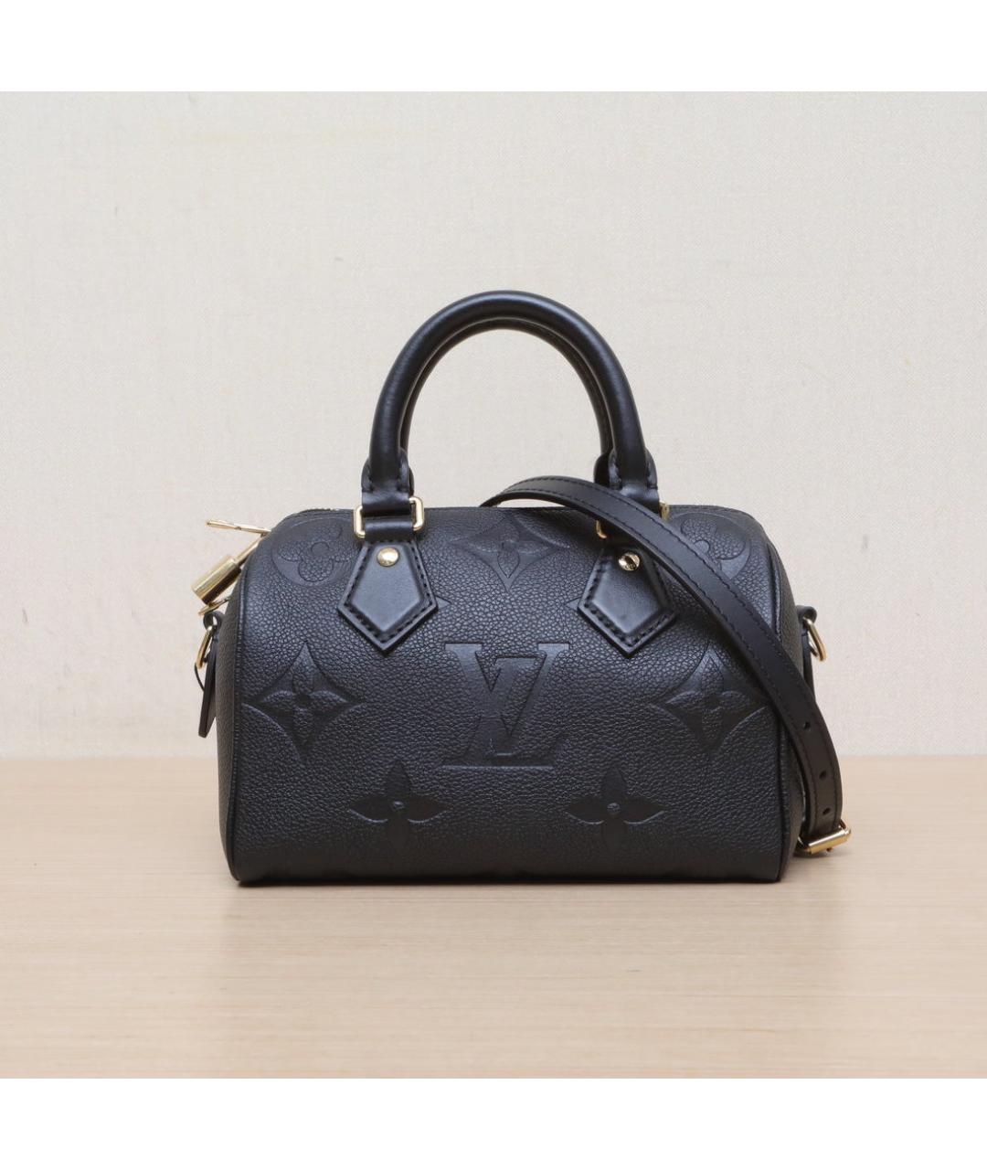 LOUIS VUITTON Черная кожаная сумка через плечо, фото 3