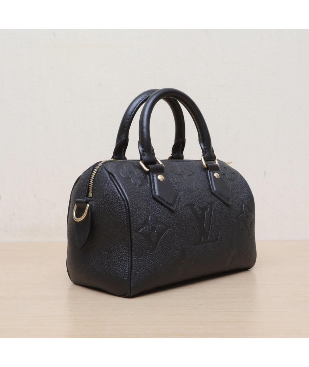 LOUIS VUITTON Черная кожаная сумка через плечо, фото 6