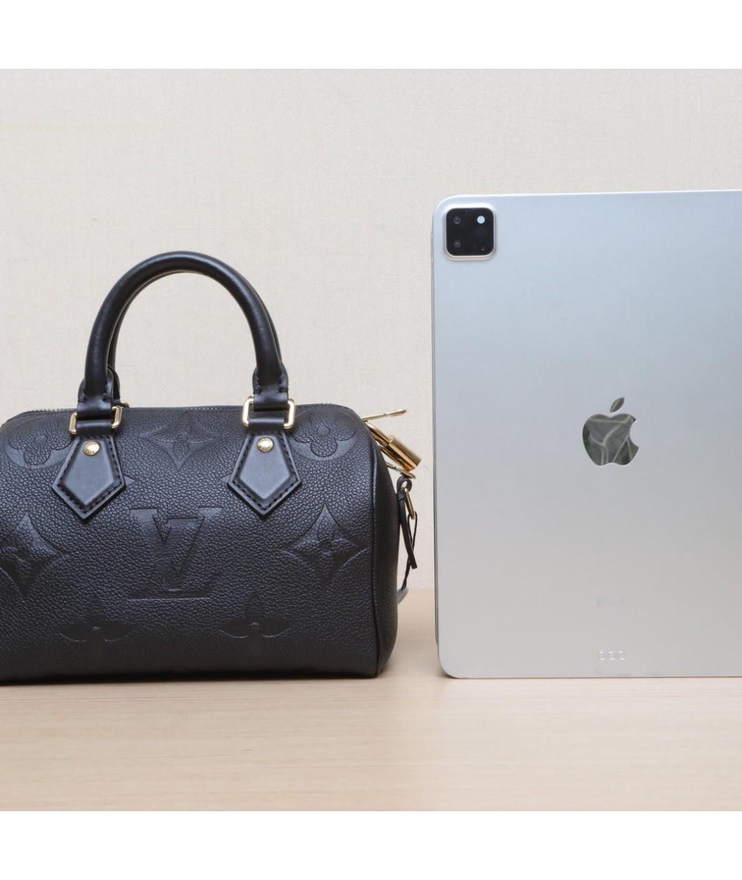 LOUIS VUITTON Черная кожаная сумка через плечо, фото 7