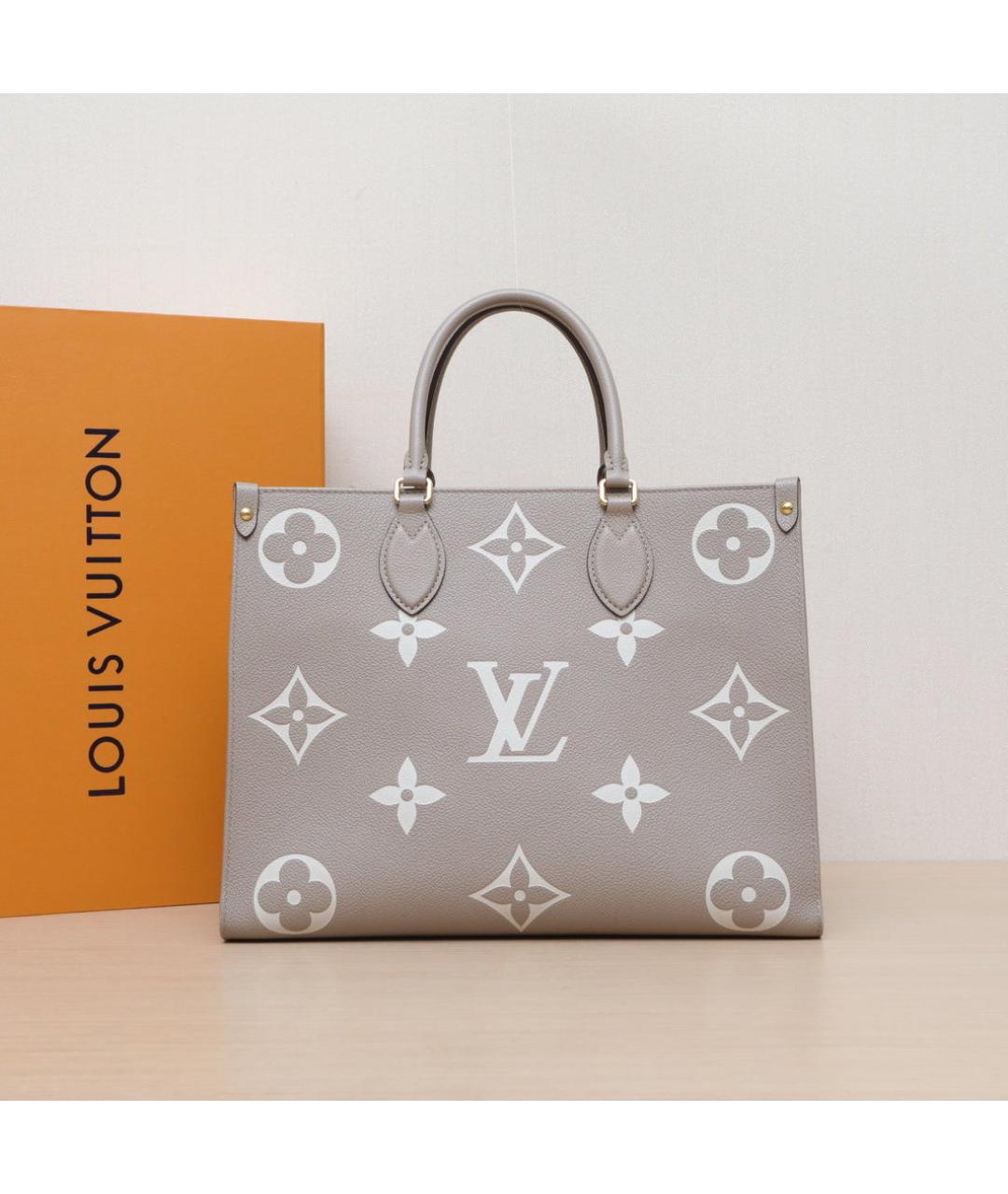LOUIS VUITTON Серая кожаная сумка через плечо, фото 2