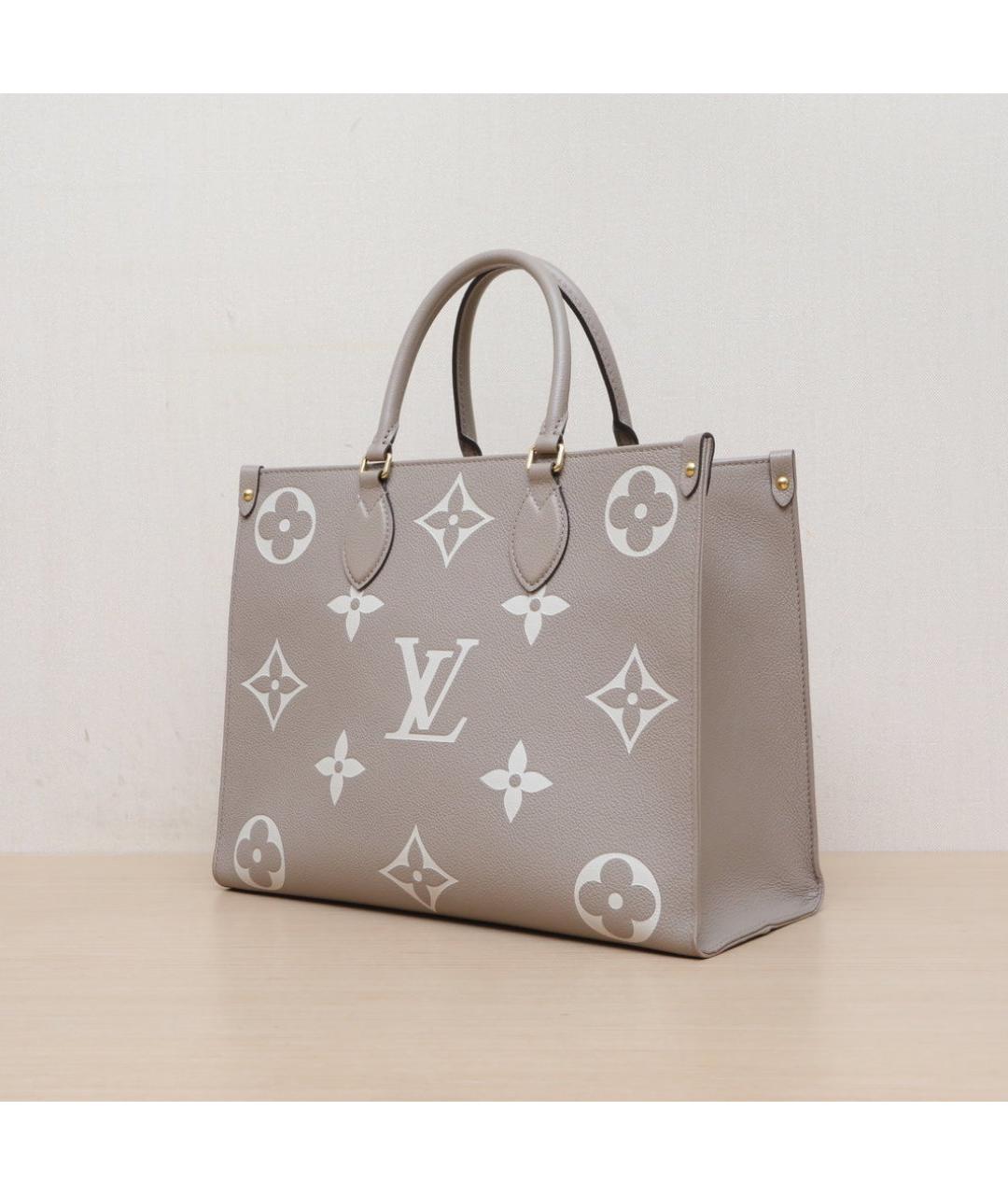 LOUIS VUITTON Серая кожаная сумка через плечо, фото 4