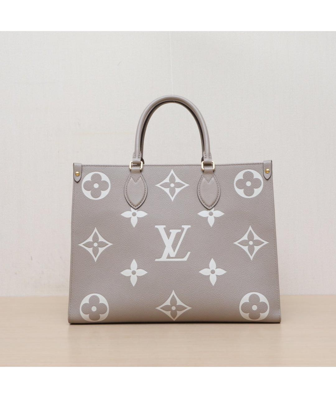 LOUIS VUITTON Серая кожаная сумка через плечо, фото 3