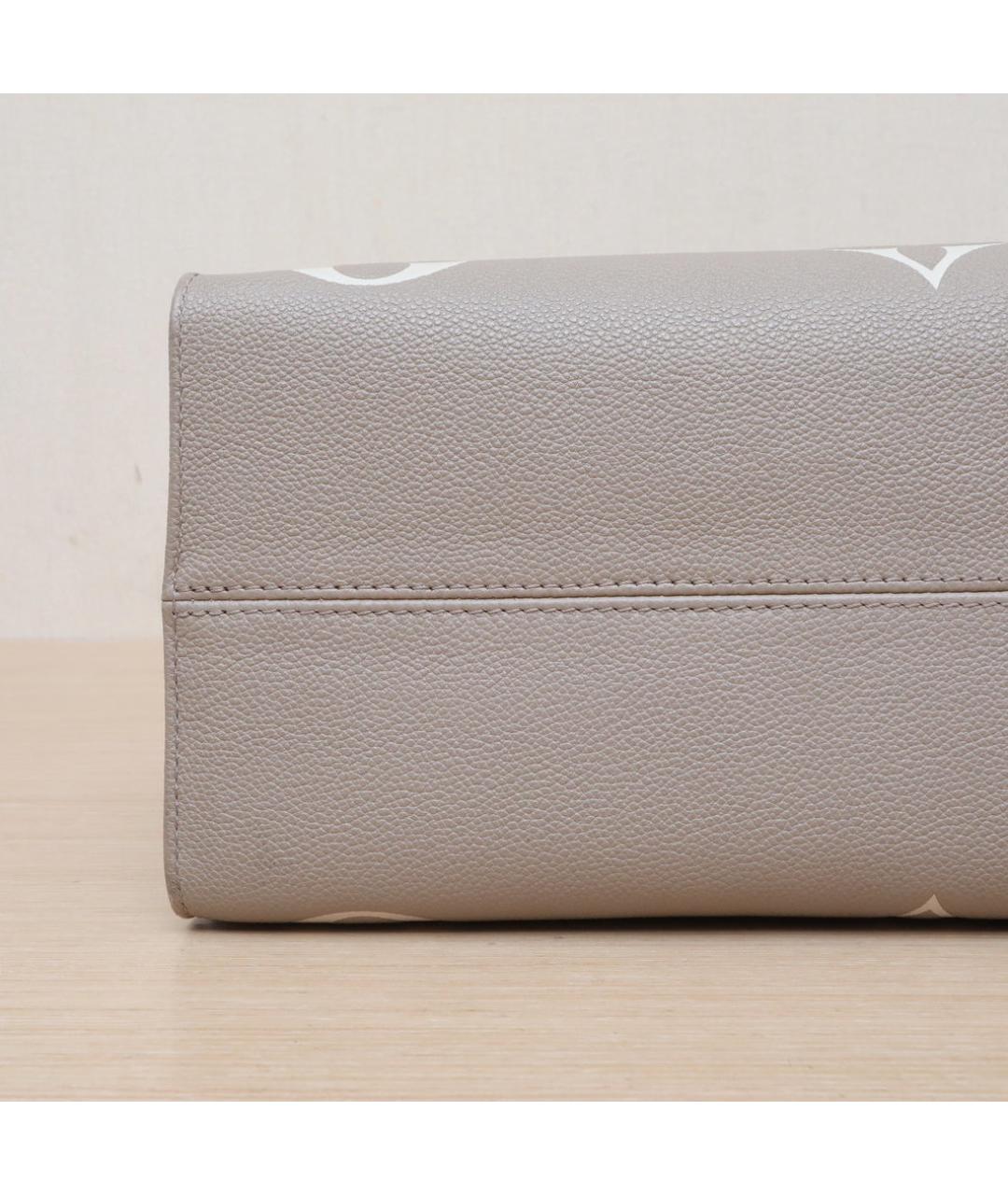LOUIS VUITTON Серая кожаная сумка через плечо, фото 9