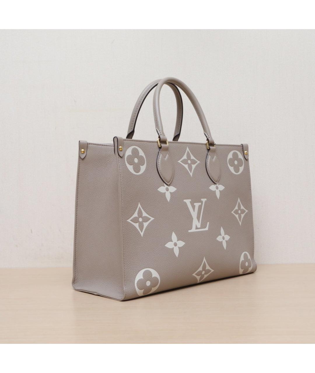 LOUIS VUITTON Серая кожаная сумка через плечо, фото 6