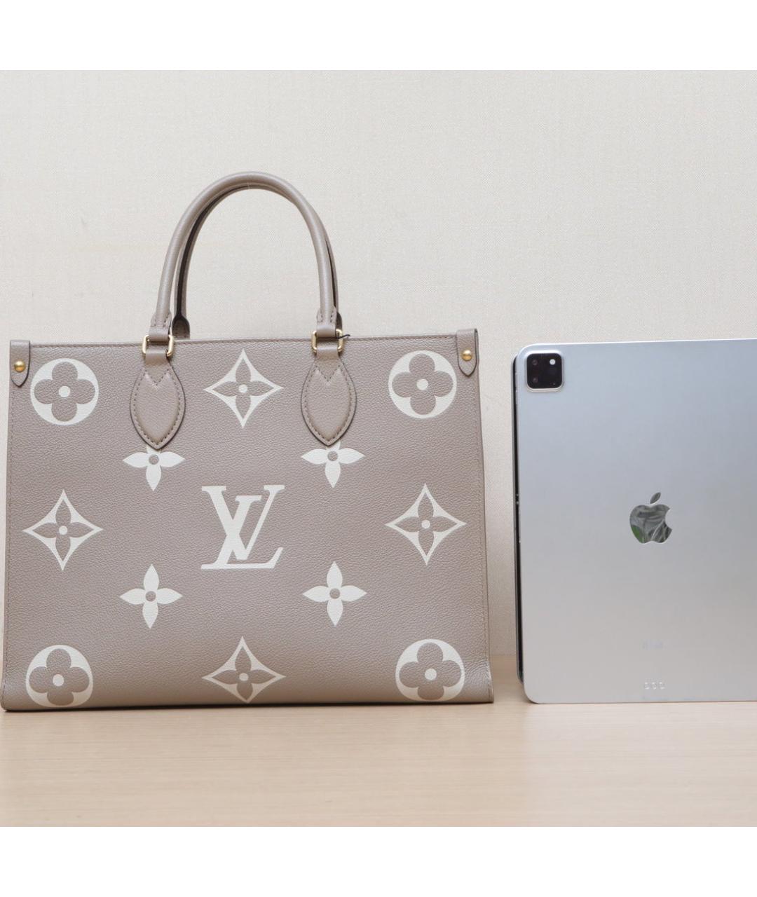 LOUIS VUITTON Серая кожаная сумка через плечо, фото 7