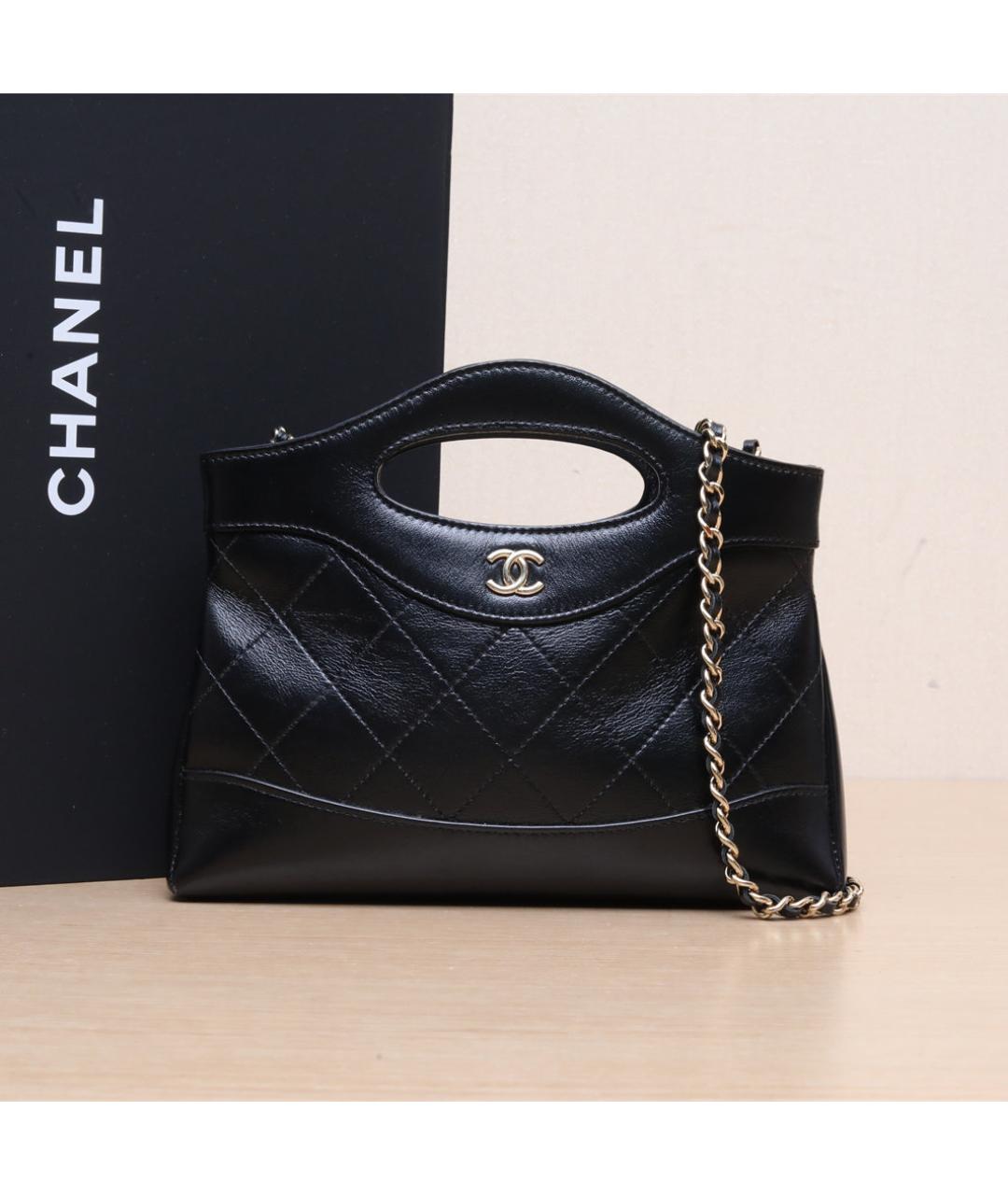 CHANEL Черная кожаная сумка через плечо, фото 2