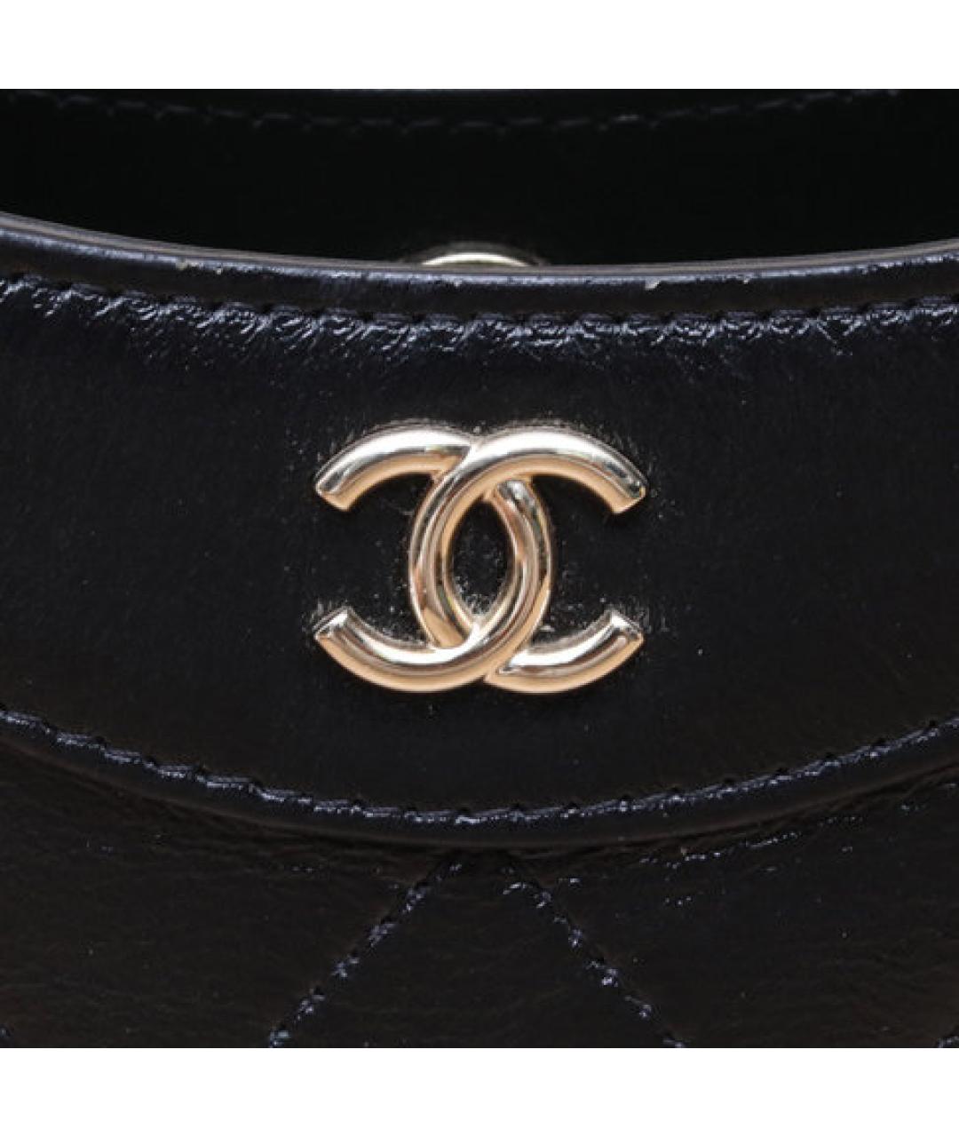 CHANEL Черная кожаная сумка через плечо, фото 8