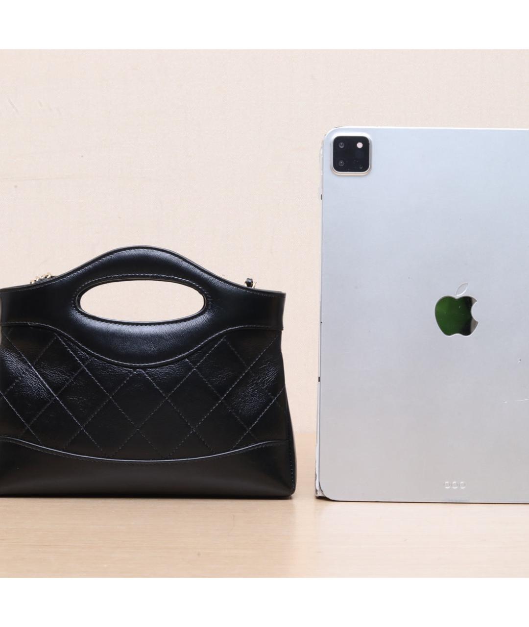 CHANEL Черная кожаная сумка через плечо, фото 7