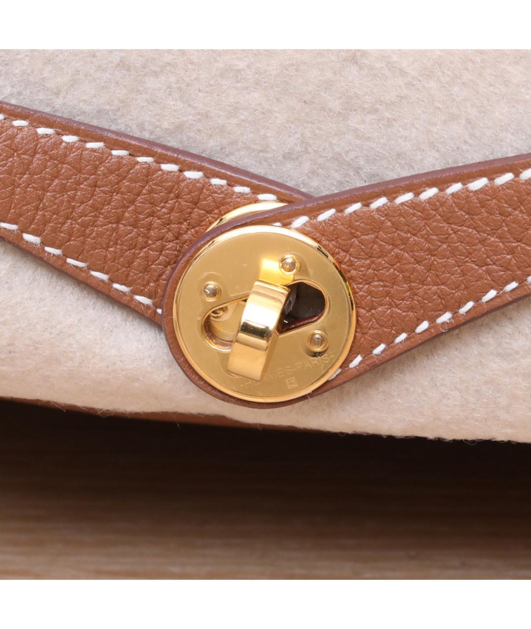 HERMES Коричневая кожаная сумка через плечо, фото 8