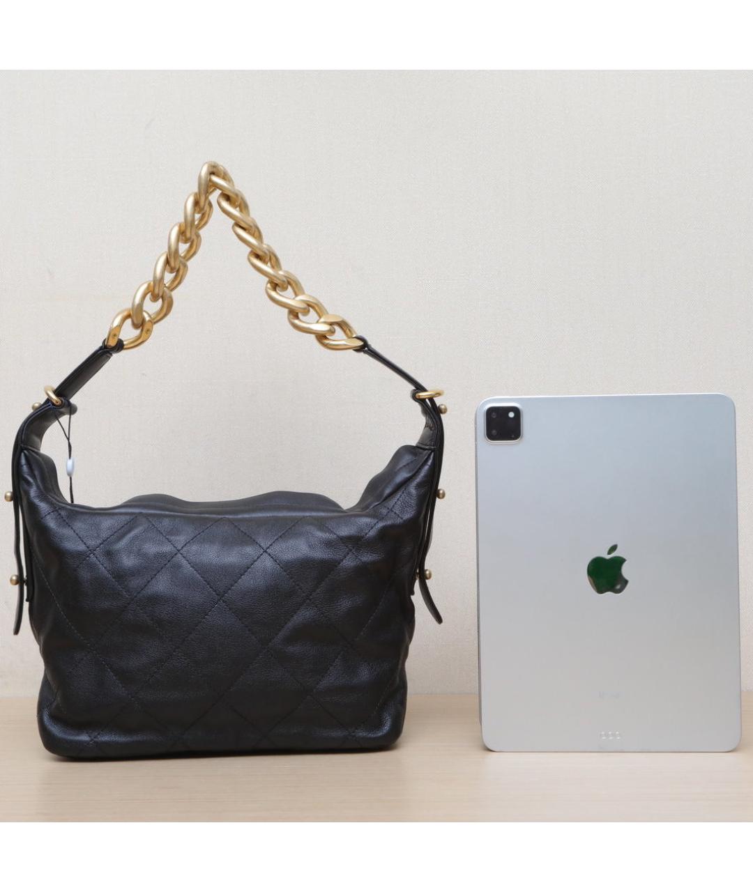 CHANEL Черная кожаная сумка через плечо, фото 7