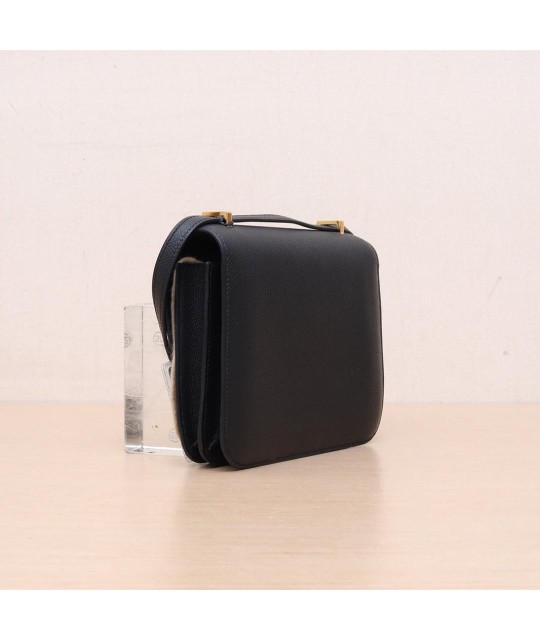 HERMES Черная кожаная сумка через плечо, фото 6