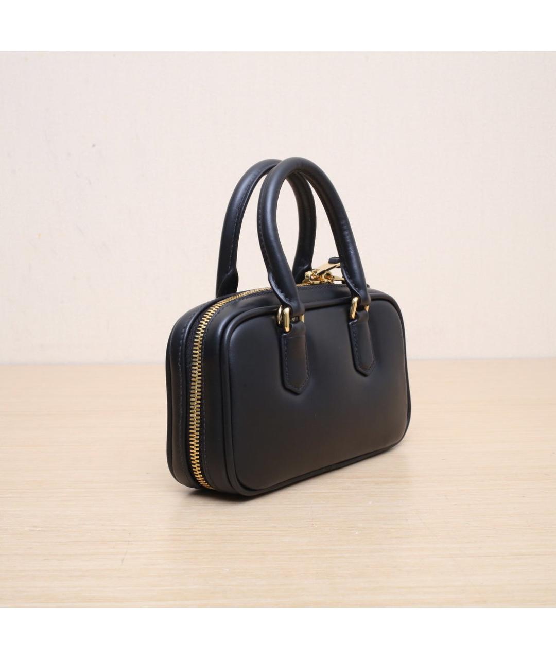 MIU MIU Черная кожаная сумка через плечо, фото 6