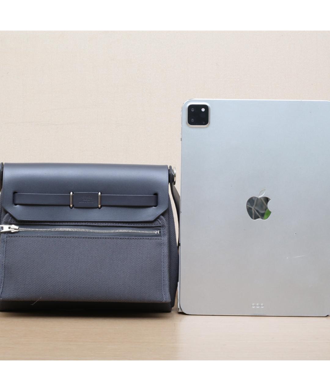 HERMES Серая тканевая сумка через плечо, фото 7