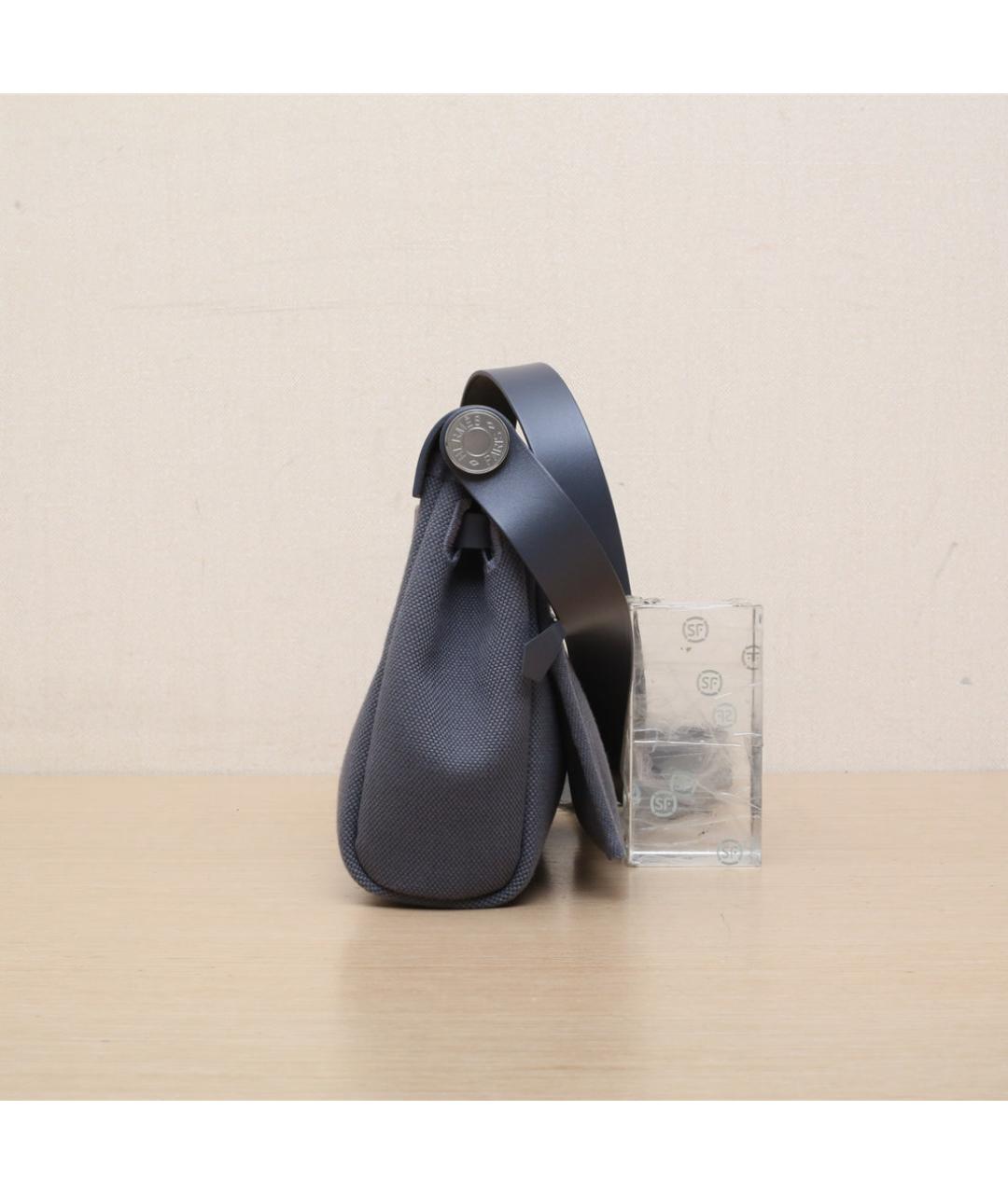 HERMES Серая тканевая сумка через плечо, фото 5