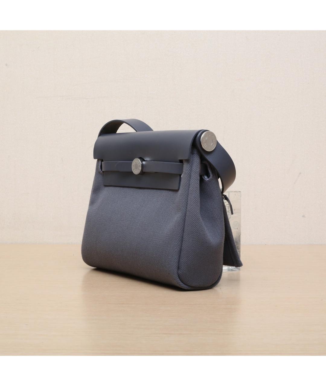 HERMES Серая тканевая сумка через плечо, фото 4