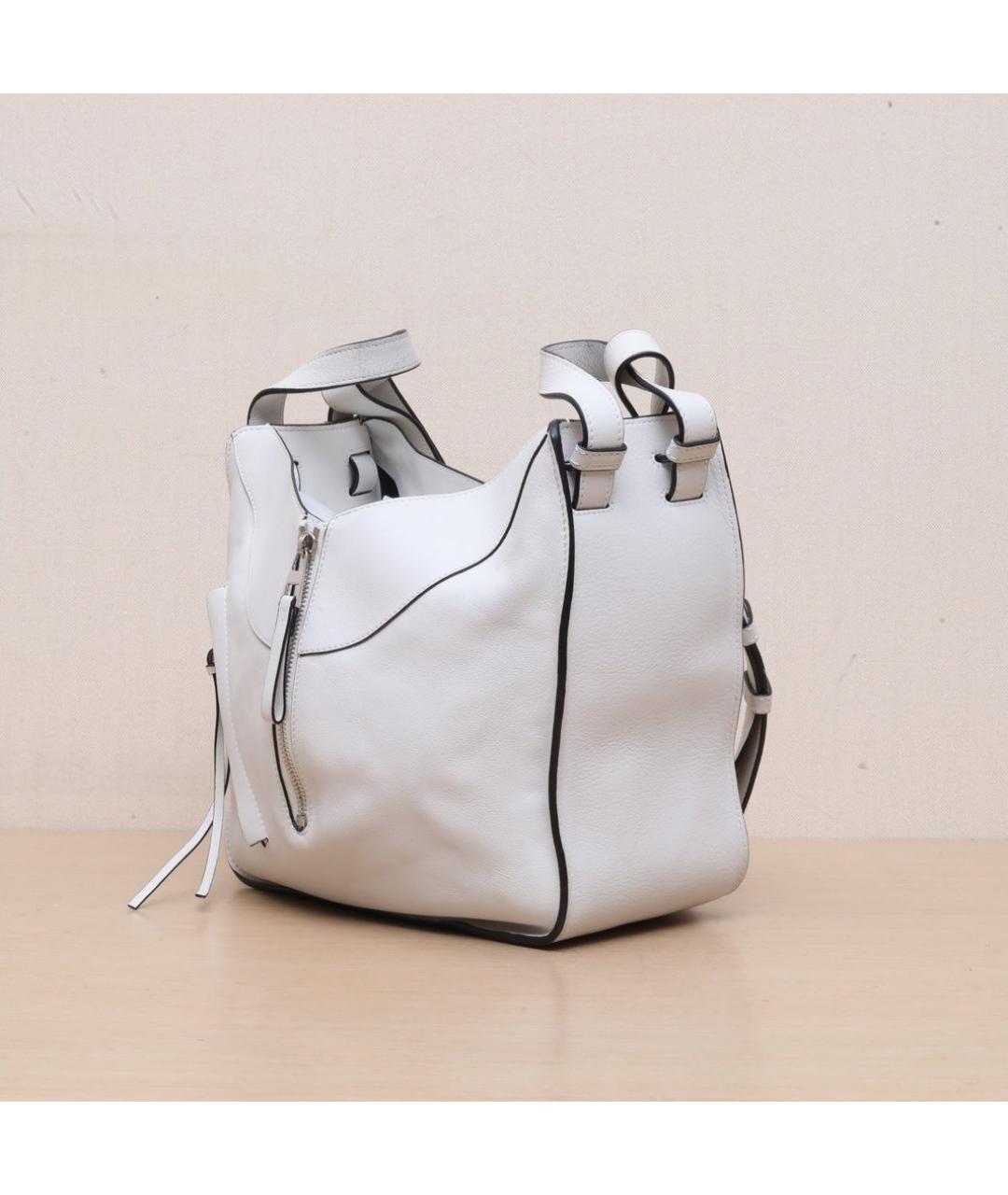 LOEWE Белая кожаная сумка через плечо, фото 4