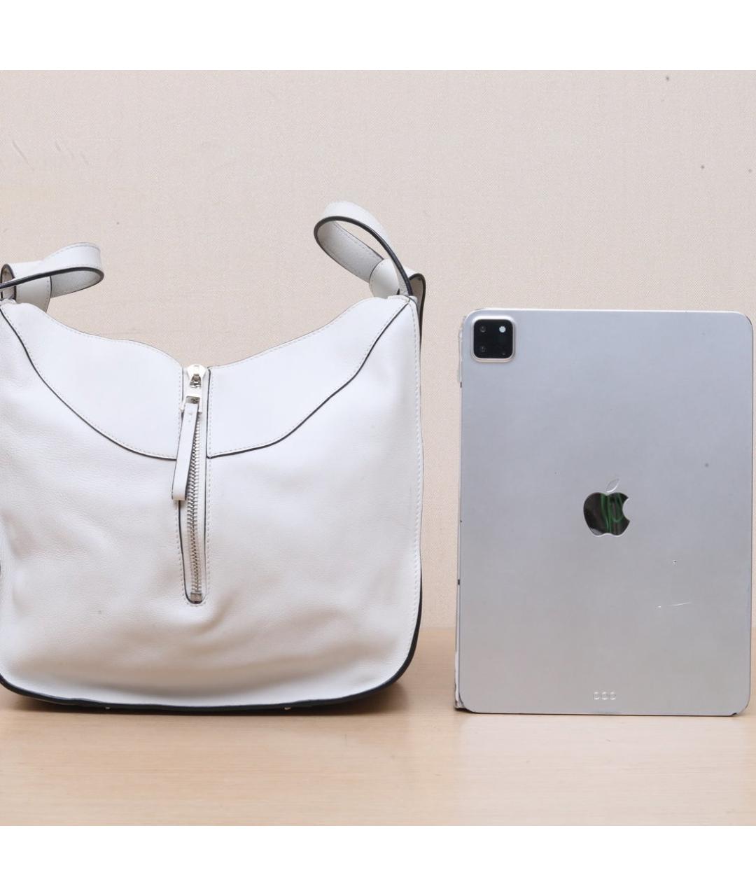 LOEWE Белая кожаная сумка через плечо, фото 7