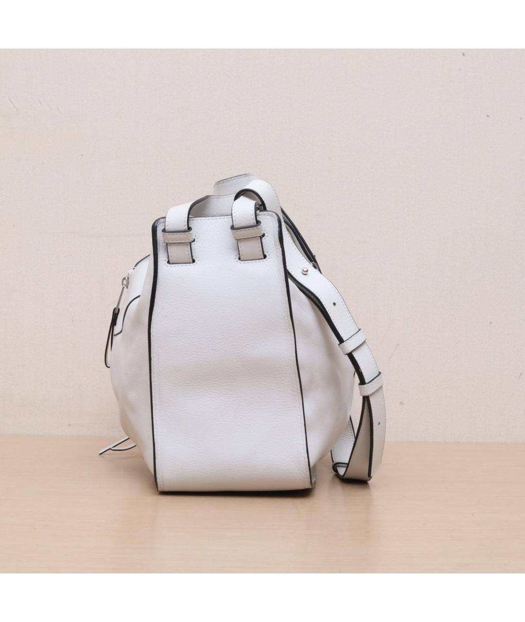 LOEWE Белая кожаная сумка через плечо, фото 5