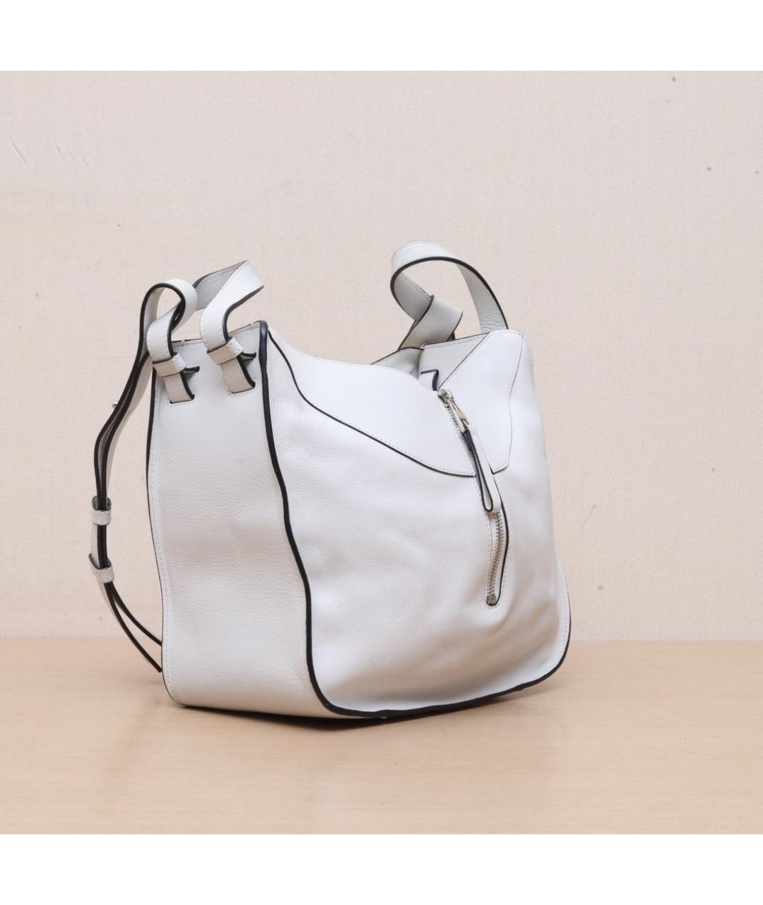 LOEWE Белая кожаная сумка через плечо, фото 6