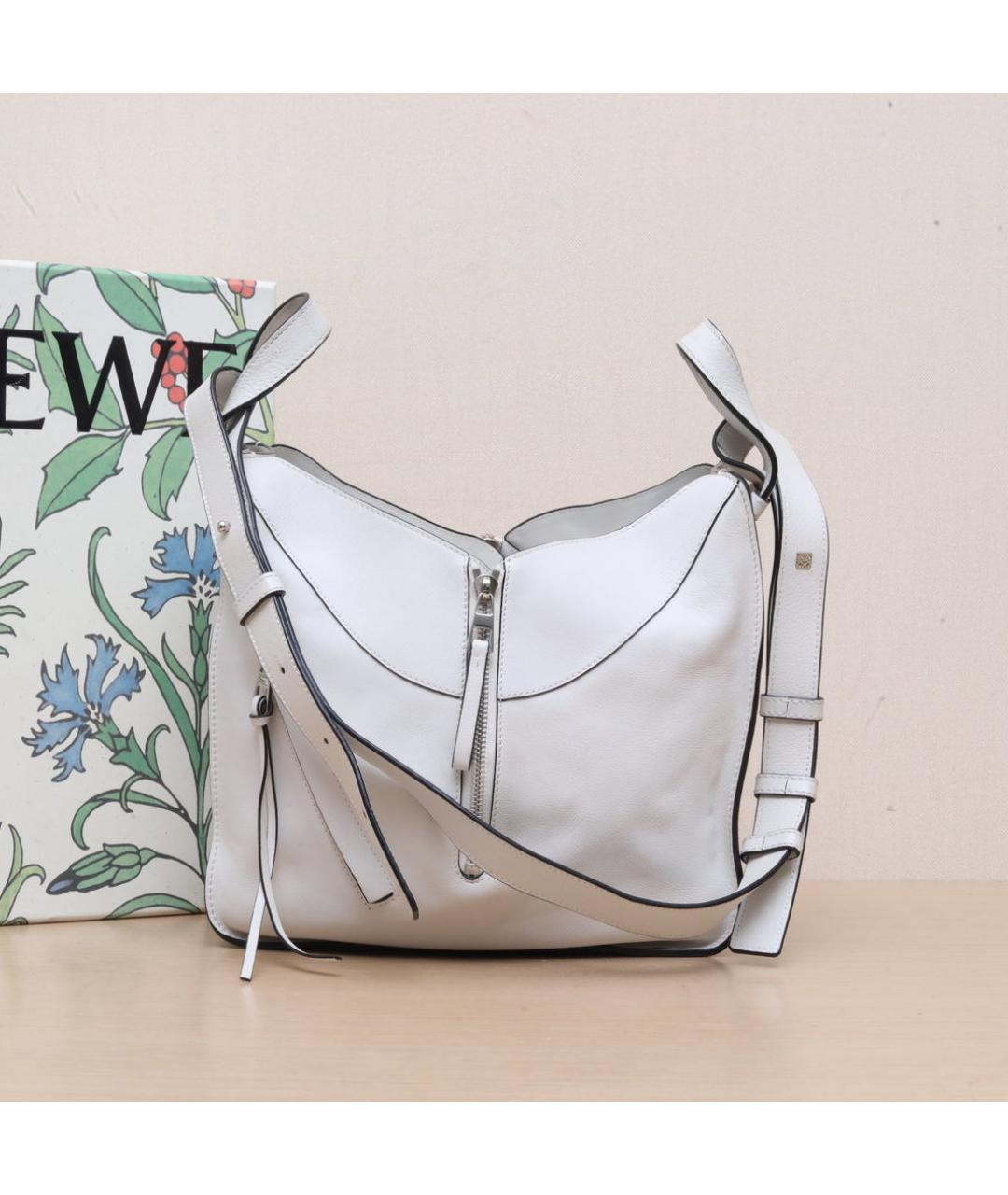 LOEWE Белая кожаная сумка через плечо, фото 2