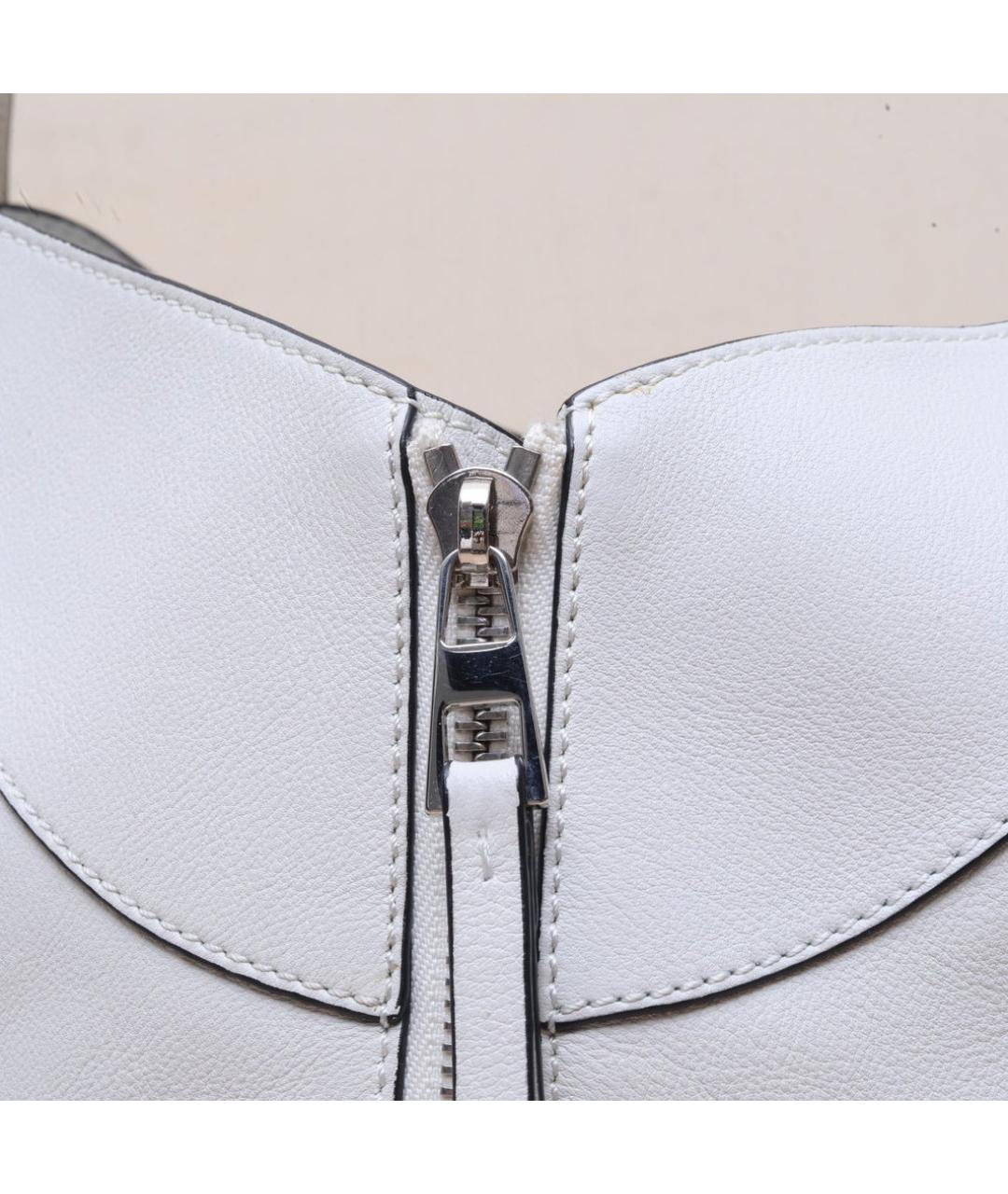 LOEWE Белая кожаная сумка через плечо, фото 8