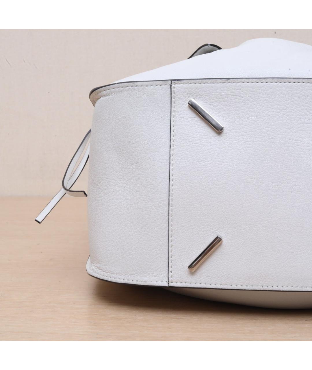 LOEWE Белая кожаная сумка через плечо, фото 9