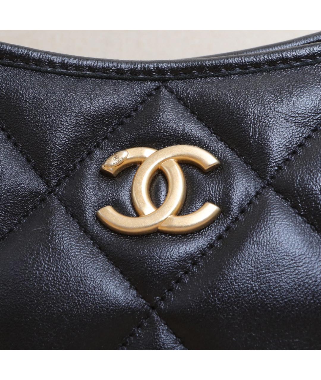 CHANEL Черная кожаная сумка через плечо, фото 8