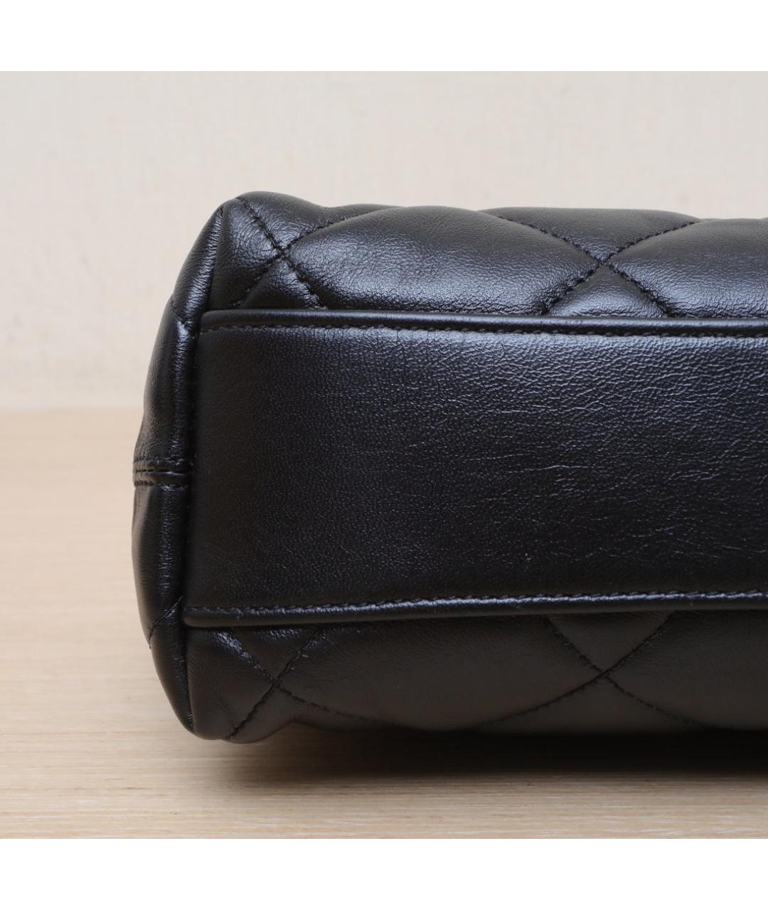 CHANEL Черная кожаная сумка через плечо, фото 9