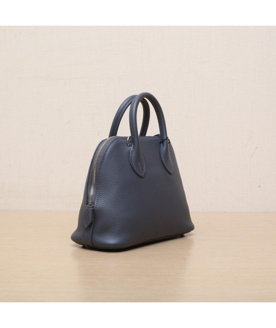 HERMES Серая кожаная сумка через плечо, фото 6