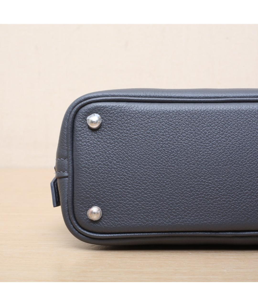 HERMES Серая кожаная сумка через плечо, фото 9