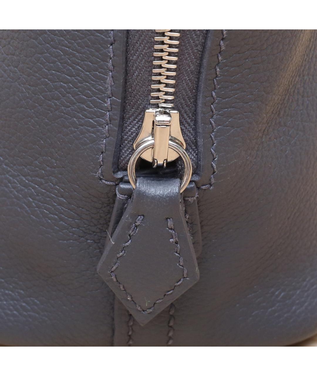 HERMES Серая кожаная сумка через плечо, фото 8