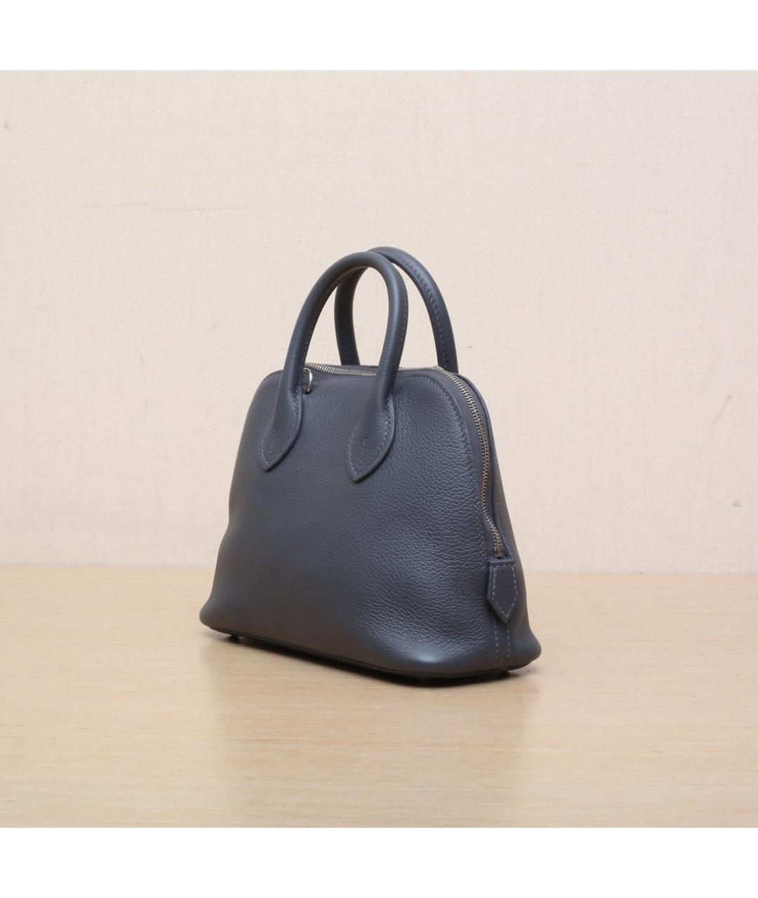 HERMES Серая кожаная сумка через плечо, фото 4