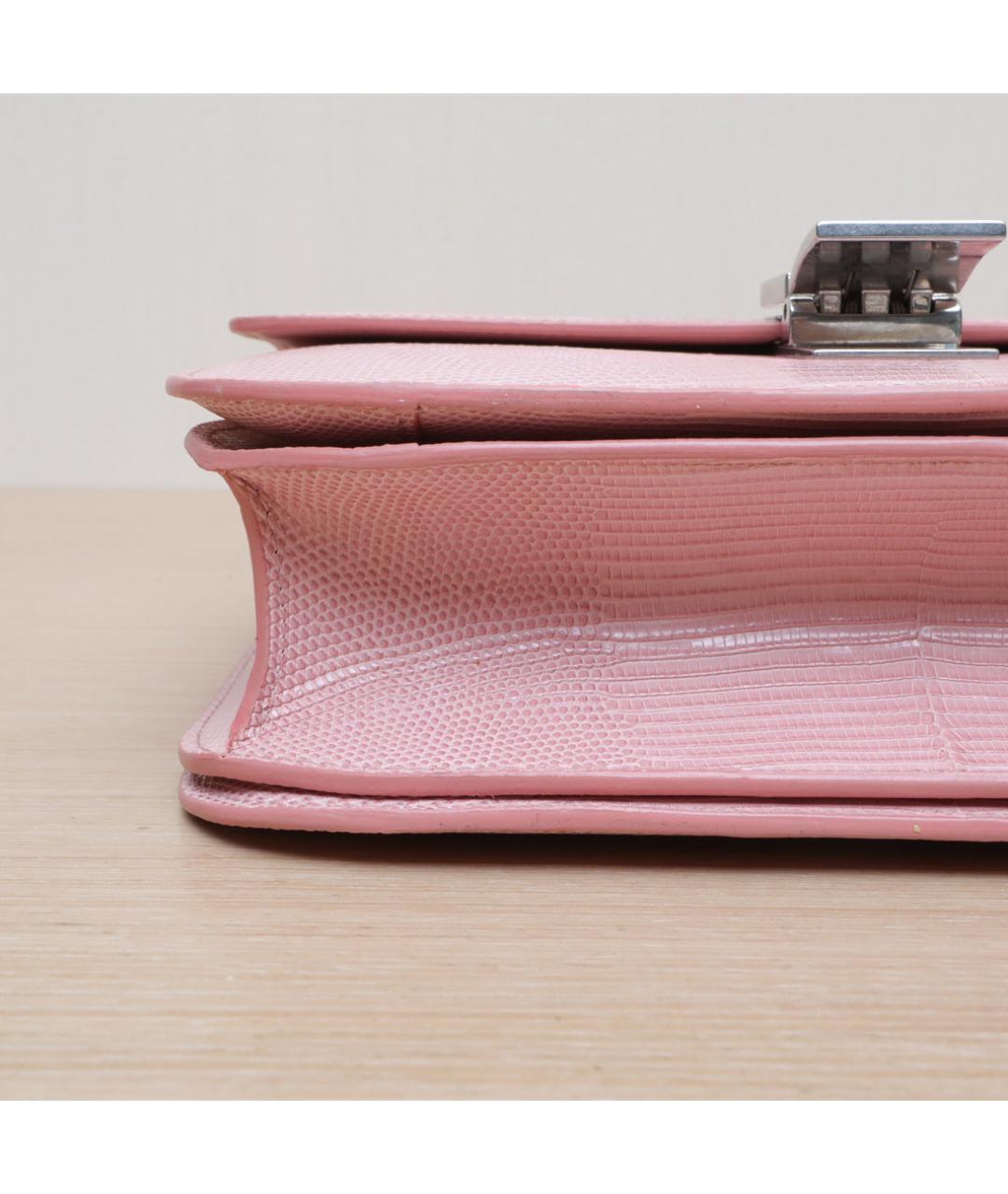 CELINE Розовая кожаная сумка через плечо, фото 9