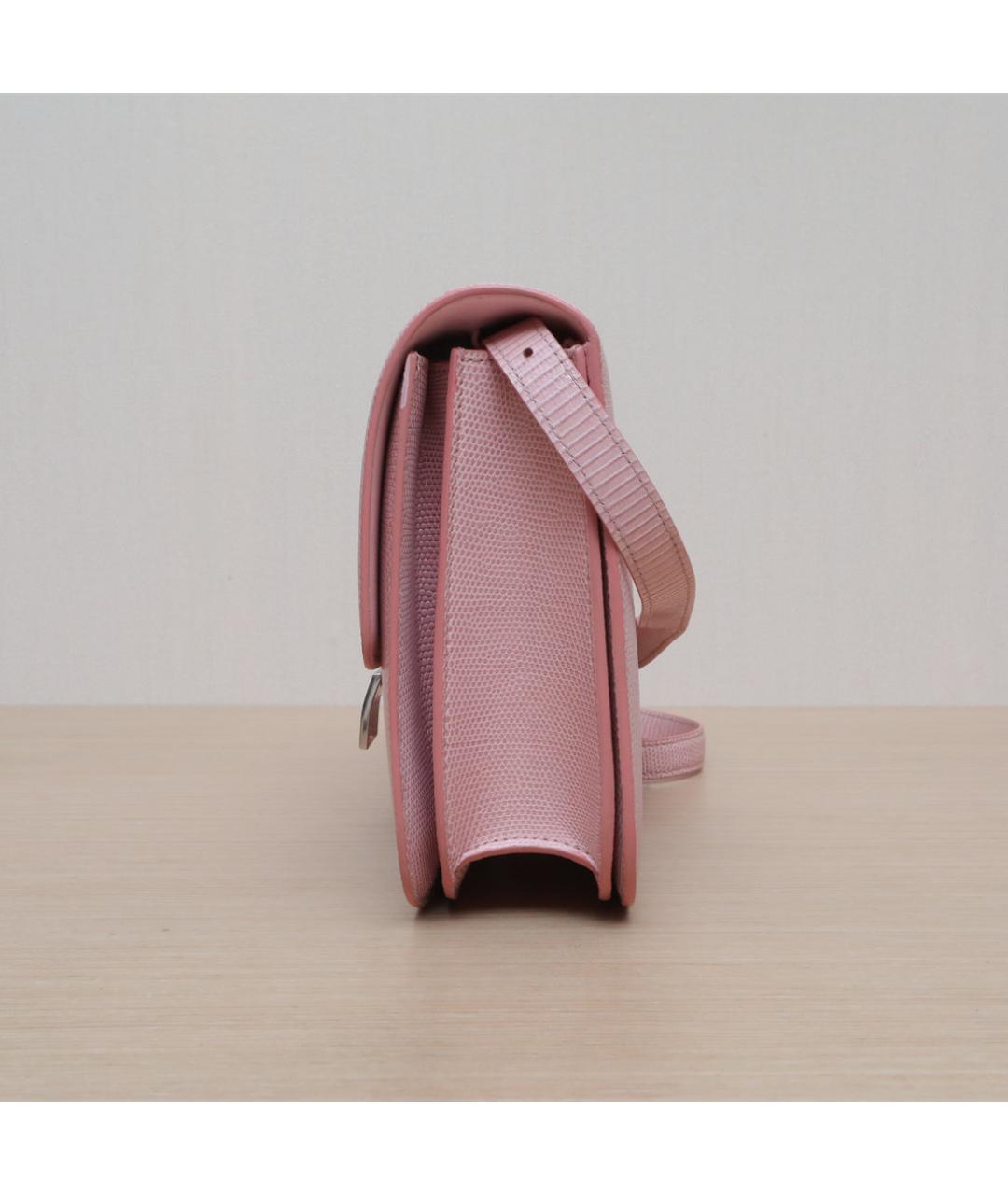 CELINE Розовая кожаная сумка через плечо, фото 5