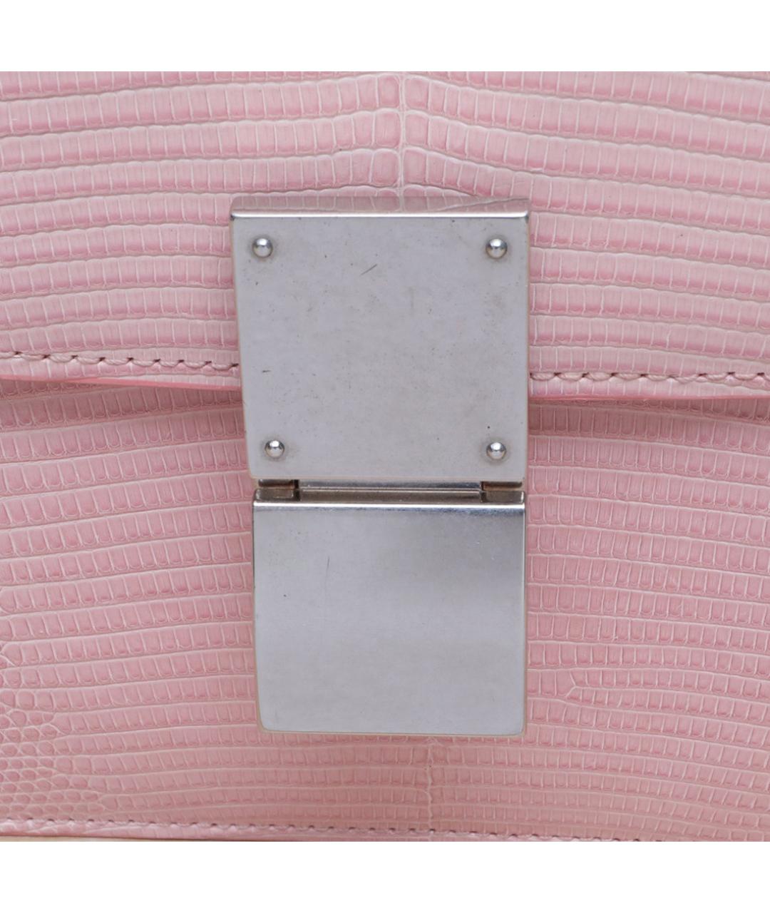 CELINE Розовая кожаная сумка через плечо, фото 8